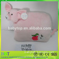 Soft pink animal pig shape backrest cushion toy